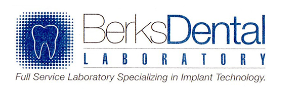 The image shows a logo with text that reads  Berk s Dental Laboratory  followed by additional text that says  Full Service Laboratory Specialize in Implant Technology.